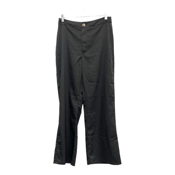 Shein Button Front Plunging Halter Top with Matching Pants Size M, Black - Picture 6 of 15